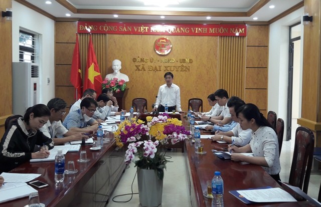 Thường trực HĐND huyện Phú Xuyên khảo sát tình hình kinh tế - xã hội tại xã Đại Xuyên